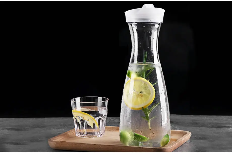 Пластиковый кувшин для воды, прозрачный графин для воды, для кофе, сока, льда, чая, вина, дозатор для напитков, чайник с крышкой, посуда для напитков