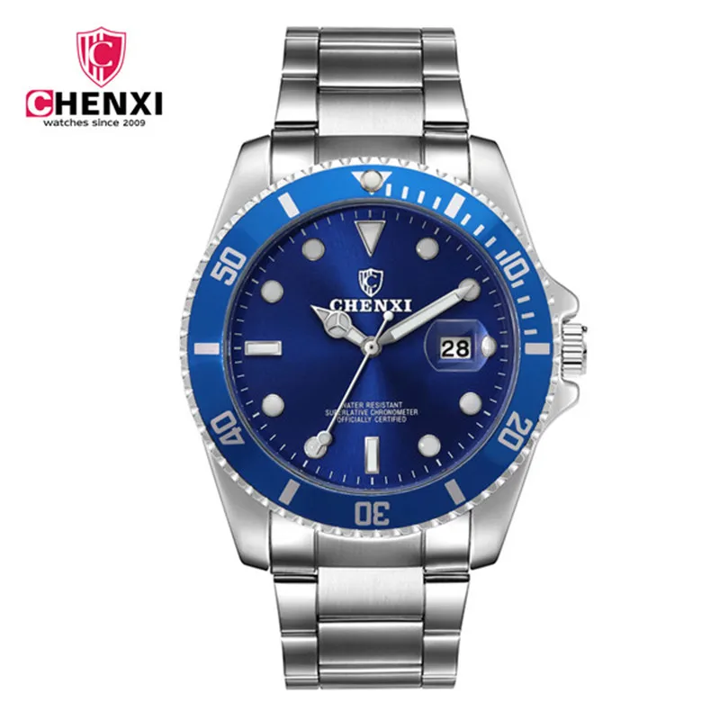 CHENXI Business Quartz Watch Men Top Brand Luxury Calendar Waterproof Wristwatches Fashion Steel Strap Male Clock saat erkekler | Наручные