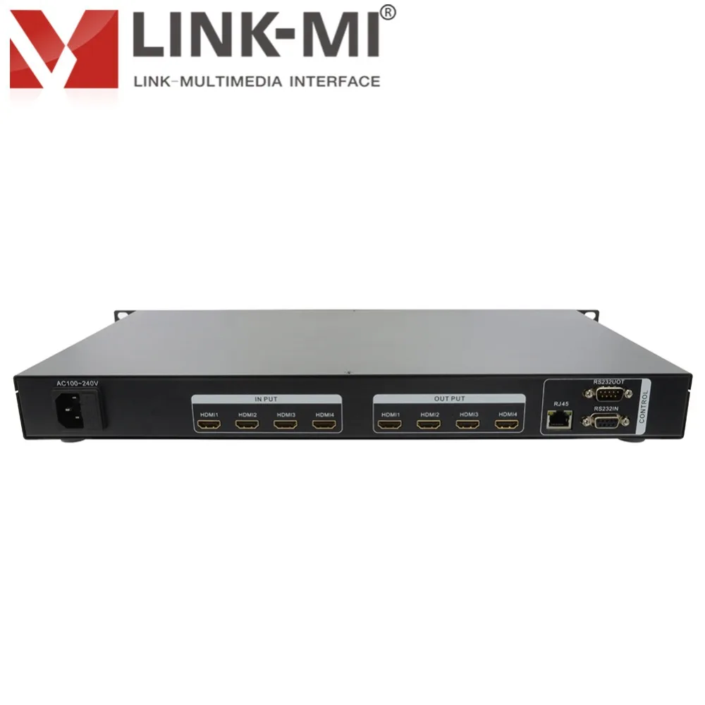 LINK MI LM MX44U профессиональная матрица 4x4 коммутационная система 4 K 3840*2160P @ 30Hz полоса