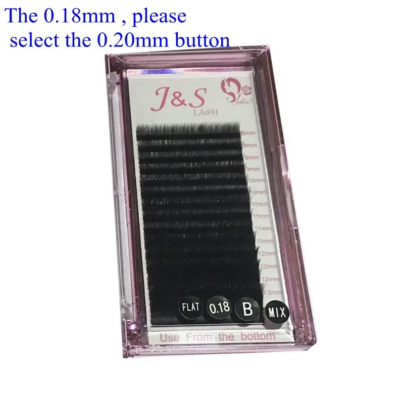 Супер матовые микс 8 ~ 14 мм в одном чехле Ellipse плоский накладные ресницы плоская из