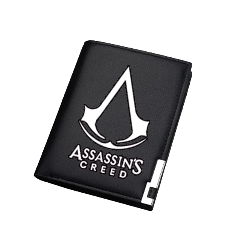 Assassins Creed Short Purse Black Long Wallets for Teenager Boys Girls | Багаж и сумки