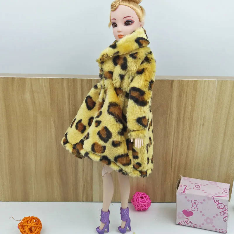 Brown Leopard Handmade Fashion Doll Clothes For Barbie Outfits Winter Clothing 1/6 BJD Accessories Kids Toy | Игрушки и хобби