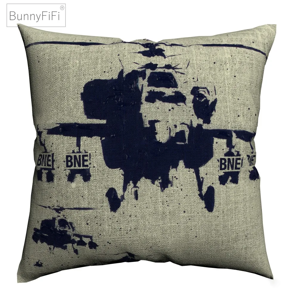 Чехол для подушки Banksy Keep It Real Art декоративное хлопковое белье 45x45 см дивана