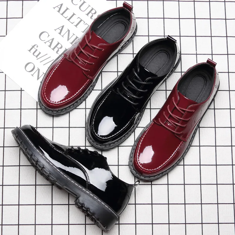 2019 mens casual shoes waterproof winter warm solid black wine red female clogs loafers fashion dress shoe Men's Flats for Party | Обувь