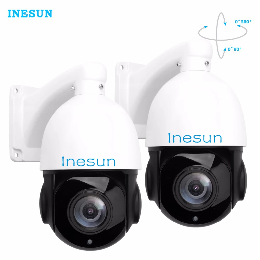 Inesun 5MP PoE PTZ IP камера Супер HD 2592x1944 наружная сеть Onvif скоростная купольная 30X зум 80 м