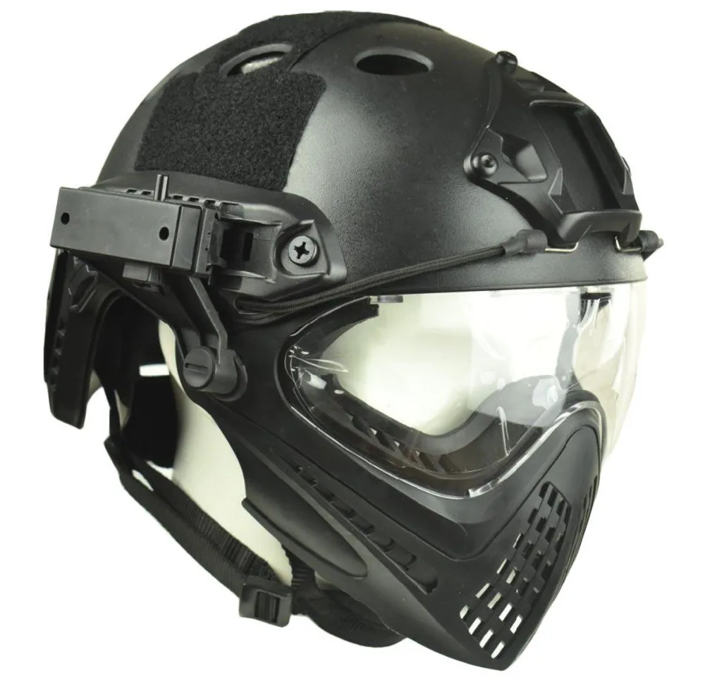 Многофункциональный Военный Тактический шлем с маской и очками типа PJ для