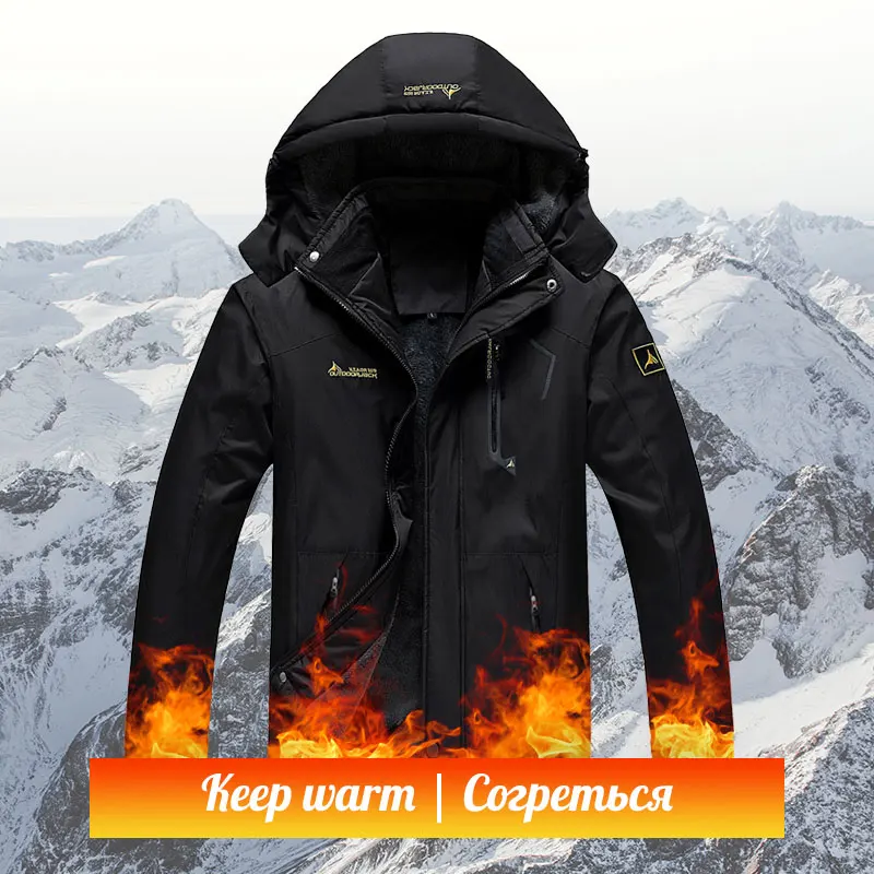 Уличные мужские зимние куртки ветровка теплые Softshell Спортивная походная