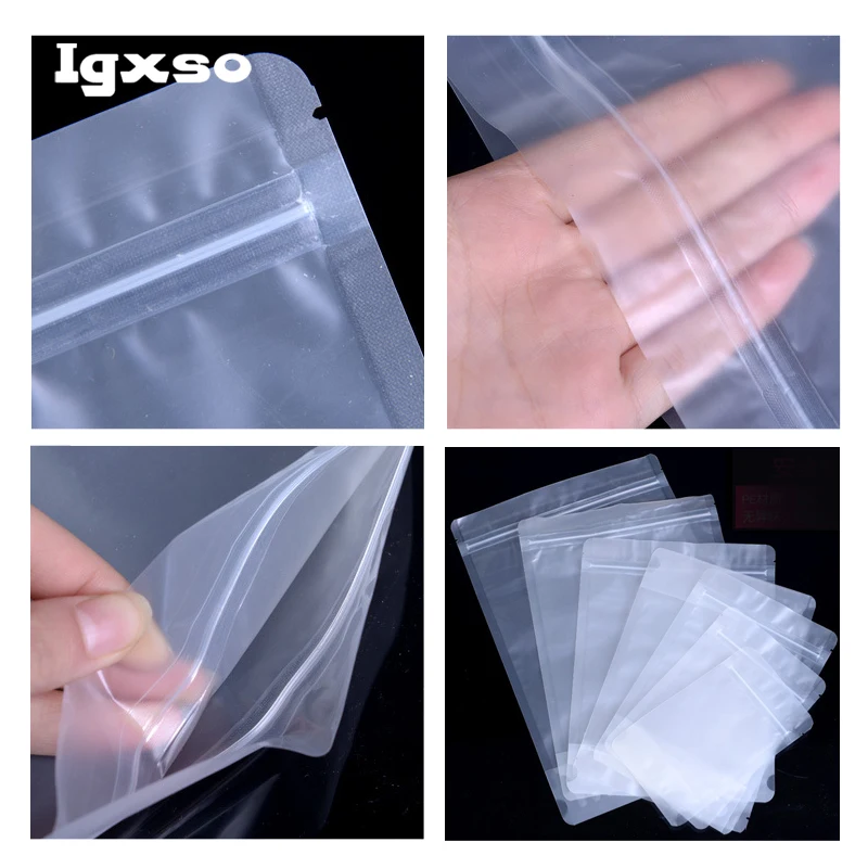 10 шт. Еда ziplock мешок Пластик молнии уплотнения хранения сумки Сгустите прозрачный
