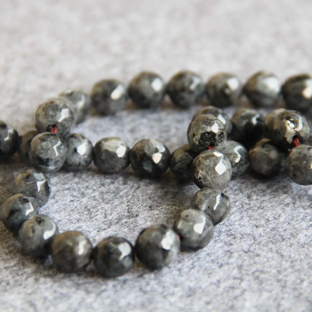 Бусины из натурального индийского Лабрадорита 10 мм для ожерелья и браслета