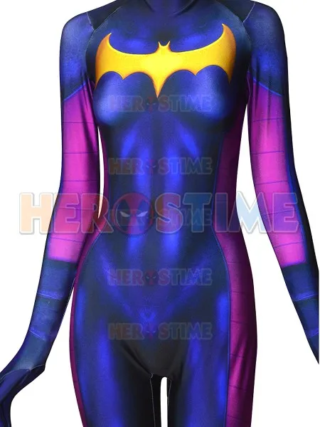 Костюм для косплея Batgirl из комиксов DC 52 дюйма с 3D-принтом лайкра Барбара Гордон
