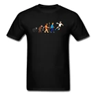 Evolution Handball комикс футболка для мужчин Забавный Топ плюс размер футболка Креативный дизайн одежда летняя хлопковая Футболка Черная футболка