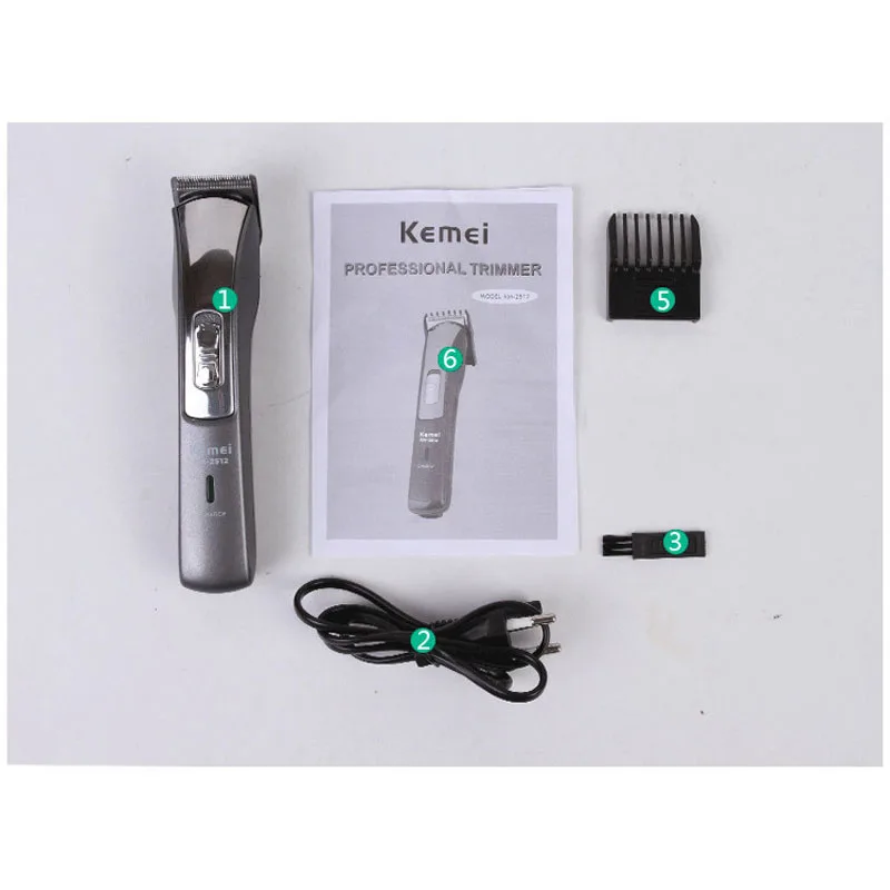 Лидер продаж Kemei Перезаряжаемые машинка для стрижки волос электрические машинки