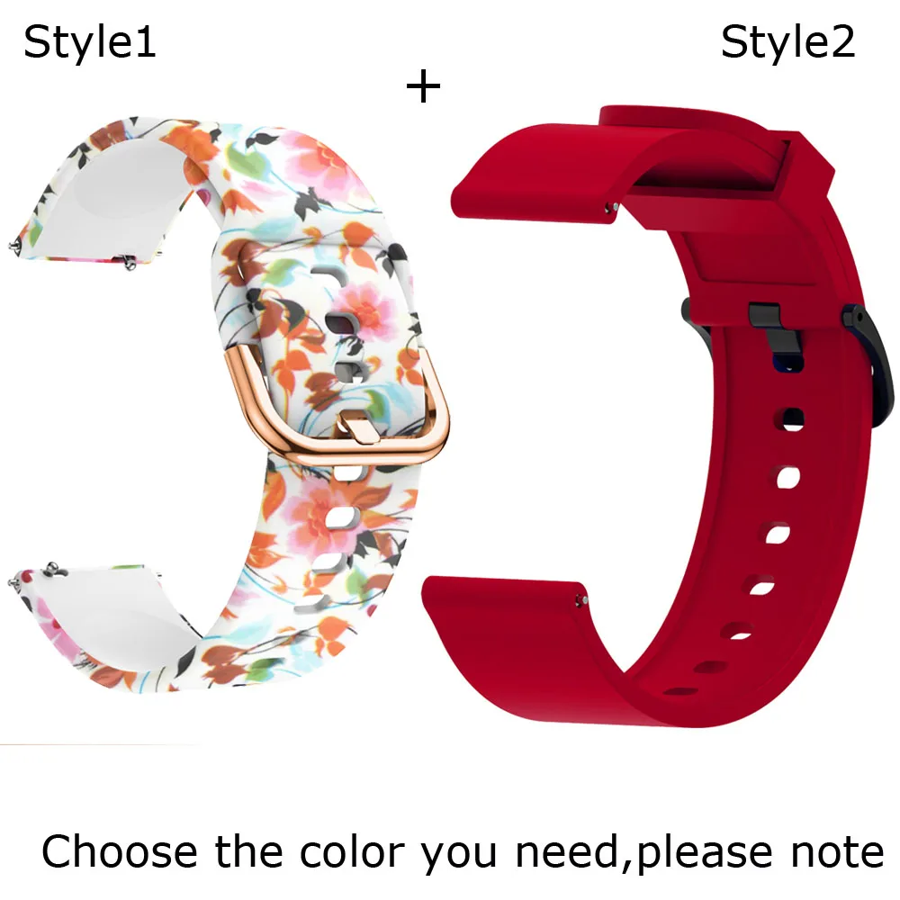 Color 4-Red Для Xiaomi Amazfit GTS браслет Amazfit Bip ремешок для часов Amazfit GTR 42 мм силиконовый ремешок 2 шт - Цвет: Color 4-Red