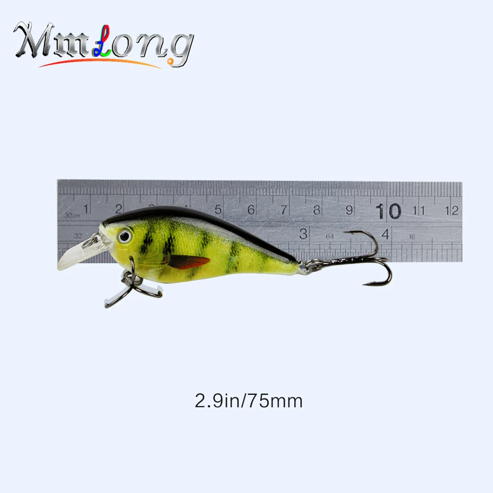 Mmlong 7.5cm Pike Fishing Lure Hard Crankbaits SAH08 6.4g Fake Lures Accessory Floating Wobbler Baits Fish Tackle Pesca | Спорт и