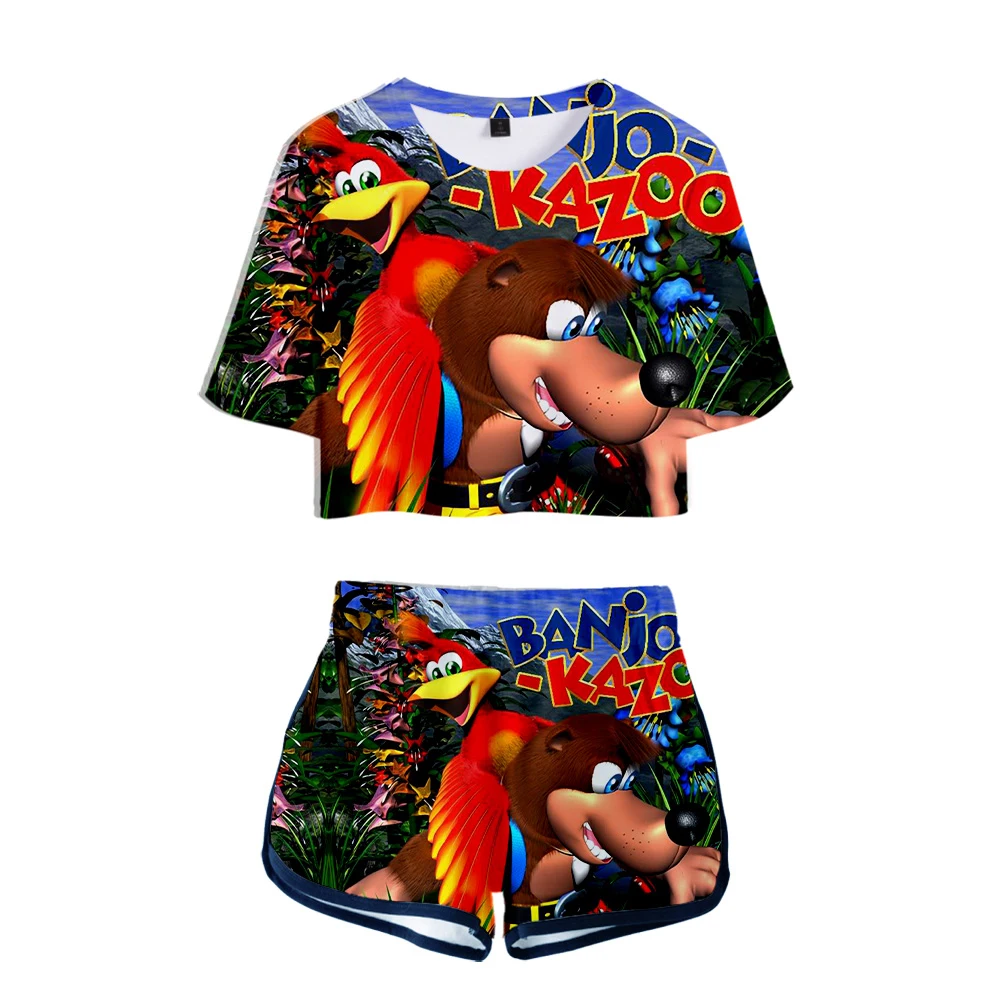 

Banjo Kazooie 3D Printed Women Two Piece Set Casual Summer Crop Top+Shorts 2019 Hot Sale Trendy Streetwear Clothes