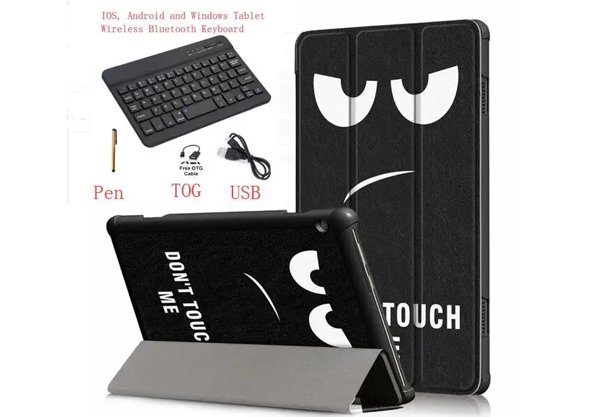 

Smart stand cover forhonor pad 5 Bluetooth Keyboard case For Huawei MediaPad T5 10 AGS2-W09/L09/L03/W19 10.1" Tablet+pen