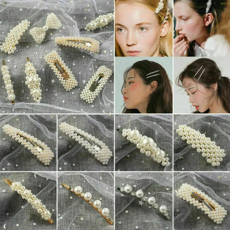 2 шт. модная элегантная женская заколка для волос с жемчугом заколка-палочка