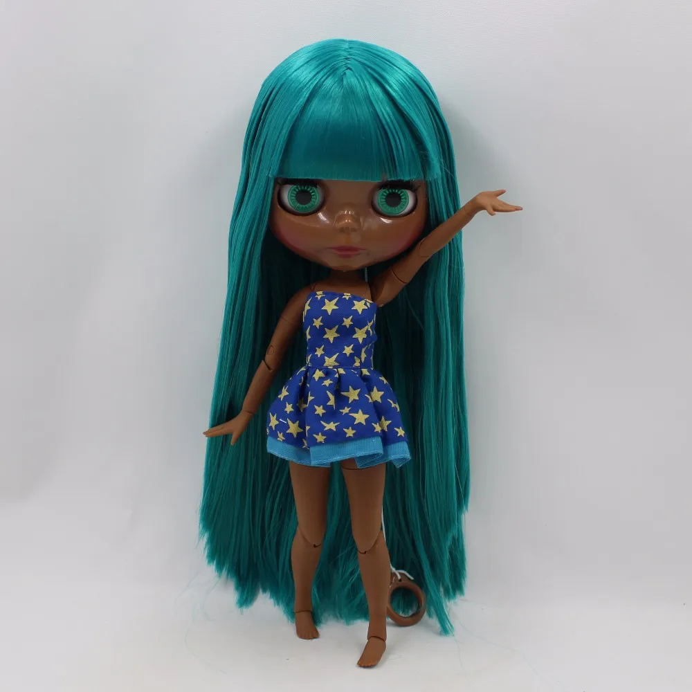 Ледяная кукла DBS Blyth 1/6 bjd супер черная кожа зеленые волосы для суставов тела