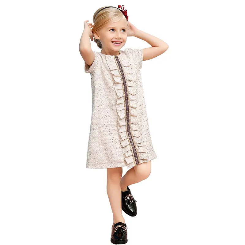 Элегантное винтажное благородное платье для девочек 2-8 лет официальное