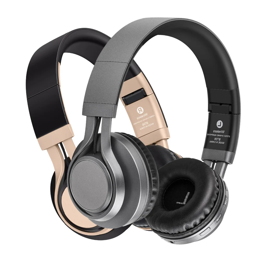 Модные BT 08 Bluetooth наушники V4.0 беспроводные музыкальные бас стерео накладные