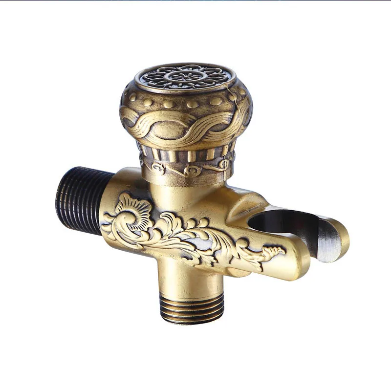 Латунный смеситель для биде в античном стиле резной кран унитаза с цветочным