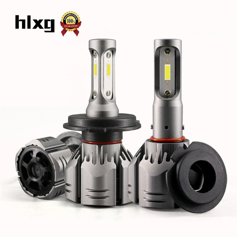 HLXG Автомобильные фары H1 H11 H4 H7 светодиодные лампы 8000LM 72 Вт 6500 к Hi/Lo луч CSP чипы авто