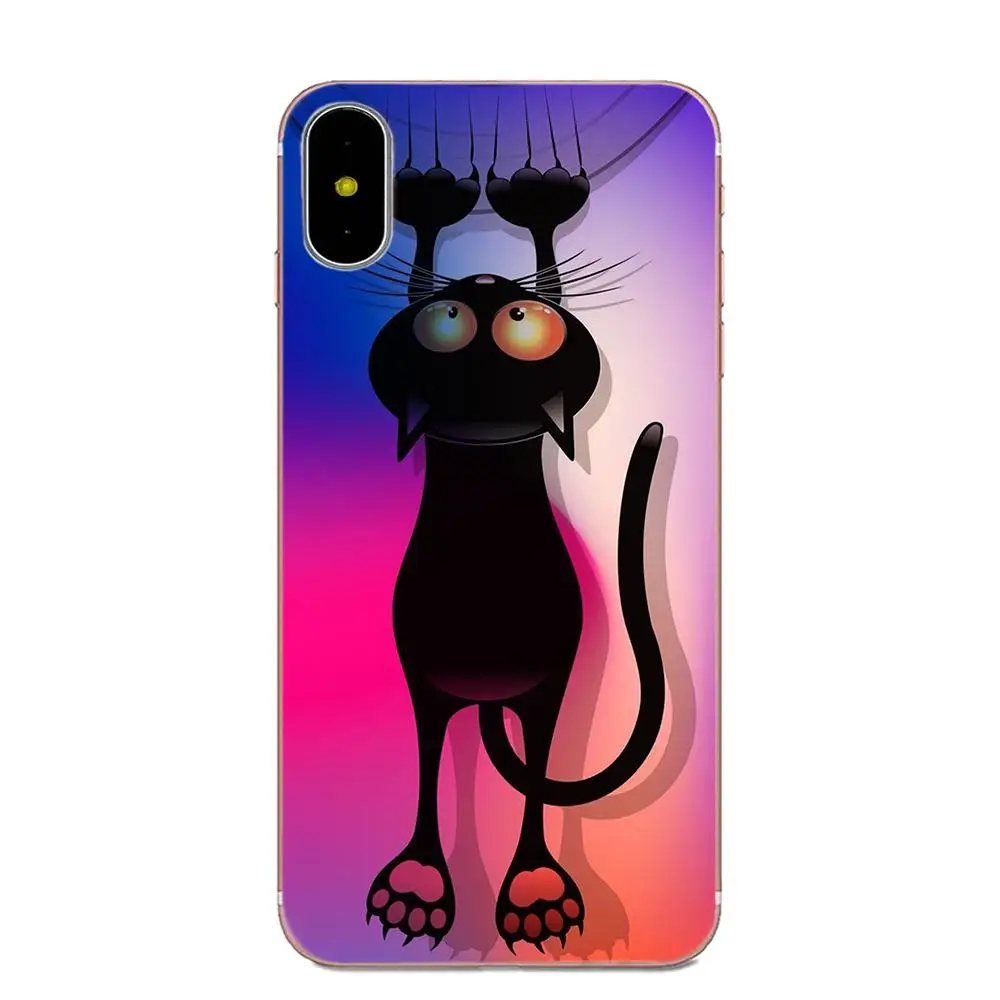 Мягкие чехлы из ТПУ для Xiaomi Redmi Note 2 3 3S 4 4A 4X 5 5A 6 6A Pro Plus с рисунком черного