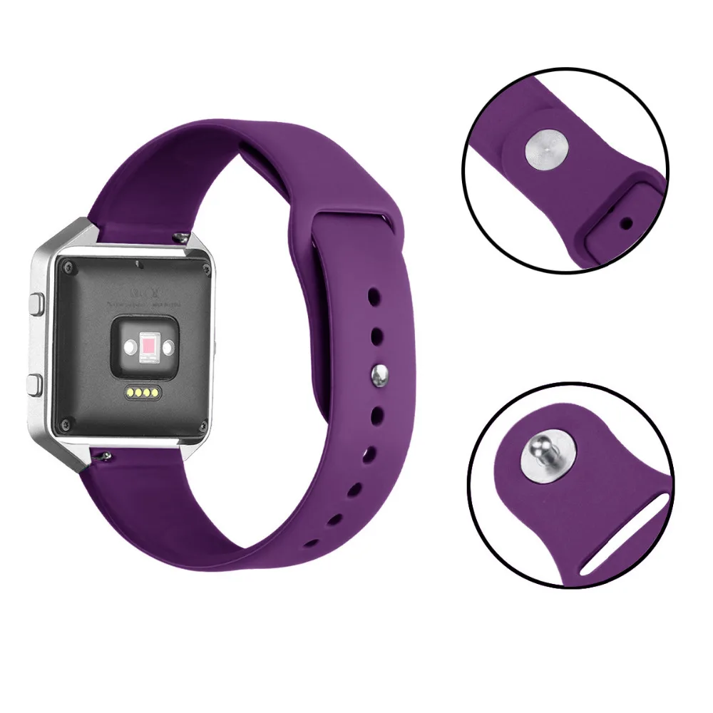 Для Fitbit Blaze полос, силиконовый сменный ремешок для спортивных часов браслет на запястье для Fitbit Blaze Смарт-часы для фитнеса, маленький/большой