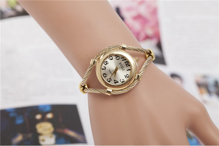 Women's woven bracelet watches Leisure fashion quartz watch women dress | Наручные часы