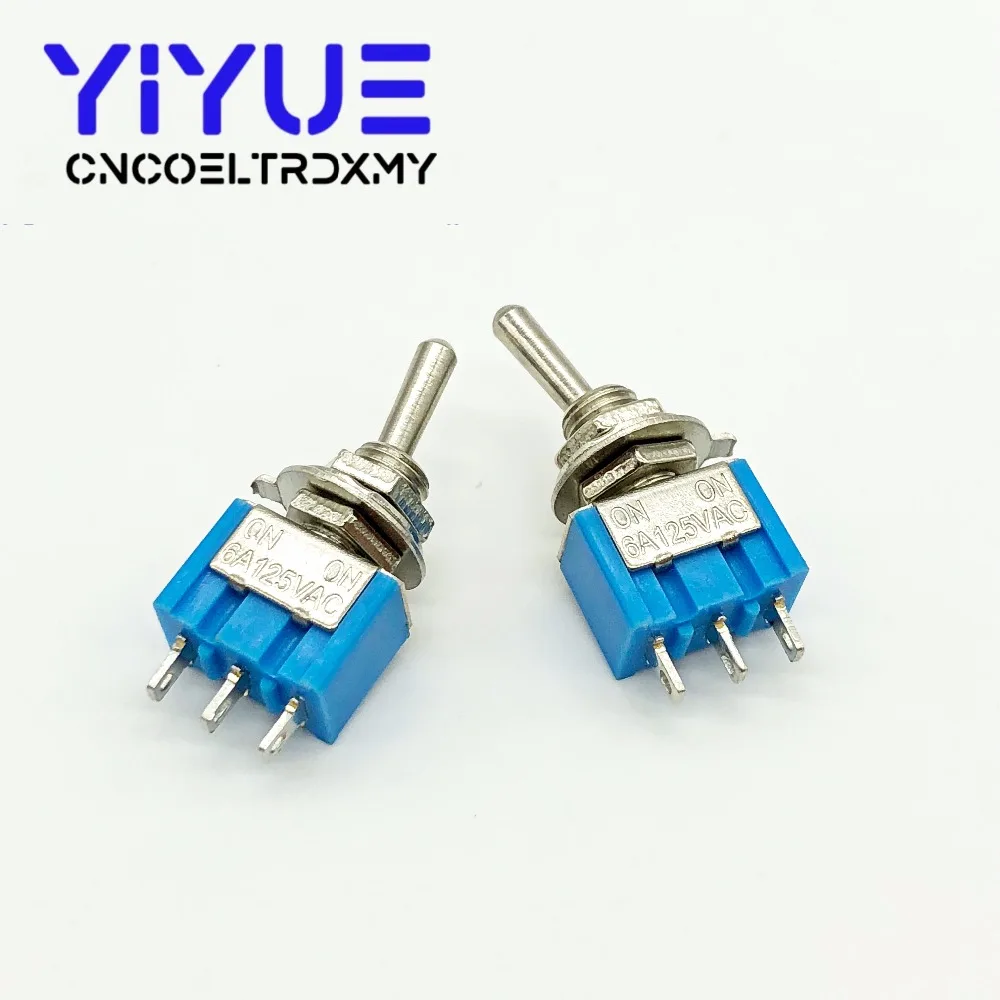 5 шт./лот миниатюрный тумблер MTS 102 SPDT 6A 125VAC/3A 250VAC Мини рычаг переключателя 3 Pin