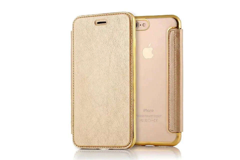 gold Для IPhone X 8, 5, 5S, SE, 6, 6s, 7 Plus, чехол, роскошный, кожаный, прозрачный, TPU, кошелек, откидная крышка, для карт, 360, полная защита, мягкий, тонкий чехол s Lady - Цвет: gold