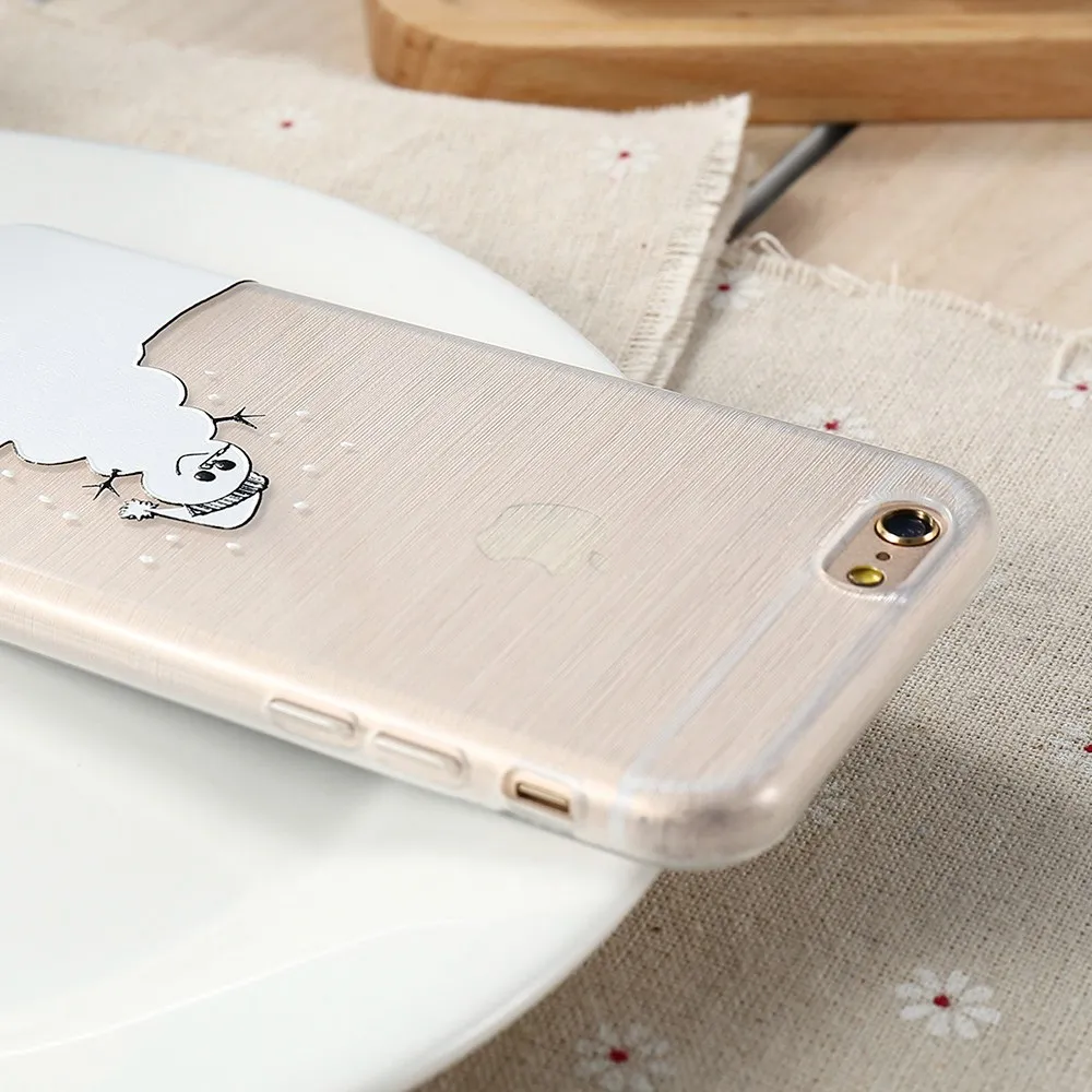 Чехол CASEIER с тиснением в виде рождественской снежинок для iPhone 7 6 6s Plus 5 SE