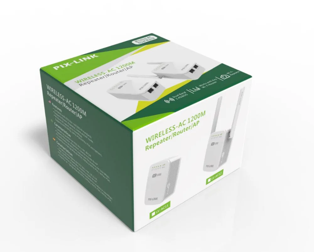 PIXLINK Wirless Wi-Fi удлинитель диапазона маршрутизатора 1200 Мбит/с ретранслятор точка доступа 2,4/5G Dual Band AC11 AC12 усилитель сигнала Wi-Fi дома