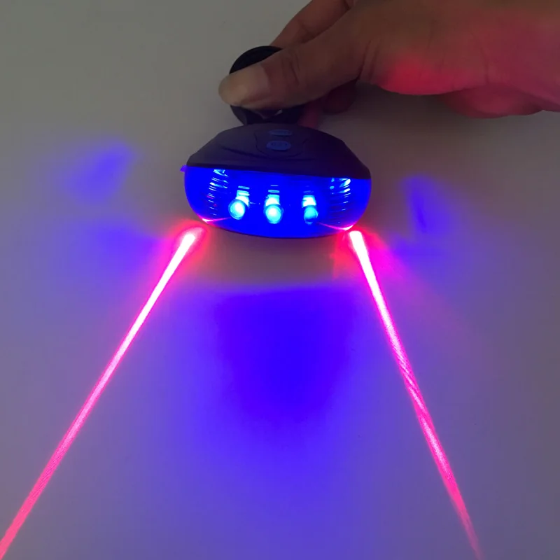 LED Bicycle Bike Light Night 5 2 Laser TailLight MTB Safety Side Warning Rear Lamp Accessories Mountain | Спорт и развлечения