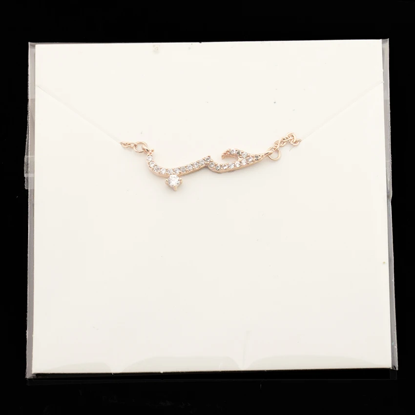 DIANSHANGKAITUOZHE Arabic Love Necklace Character Rose Gold Pendant Collares Handamde Custom Arab Jewelry Bff Bridesmiad Gift