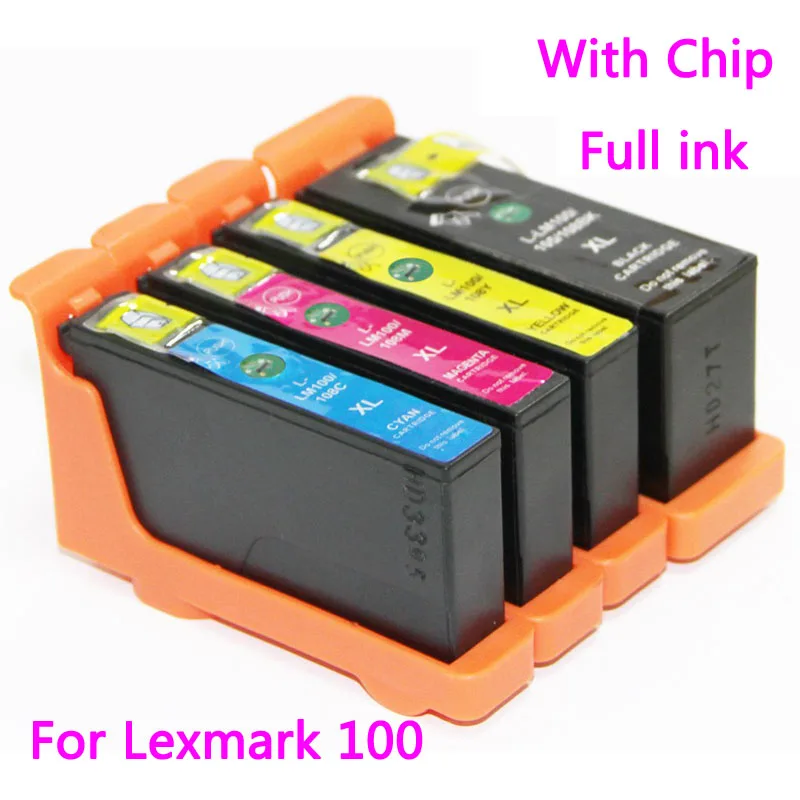 До 4 шт. совместимых чернильных картриджей для lexmark 100 / 105 /108