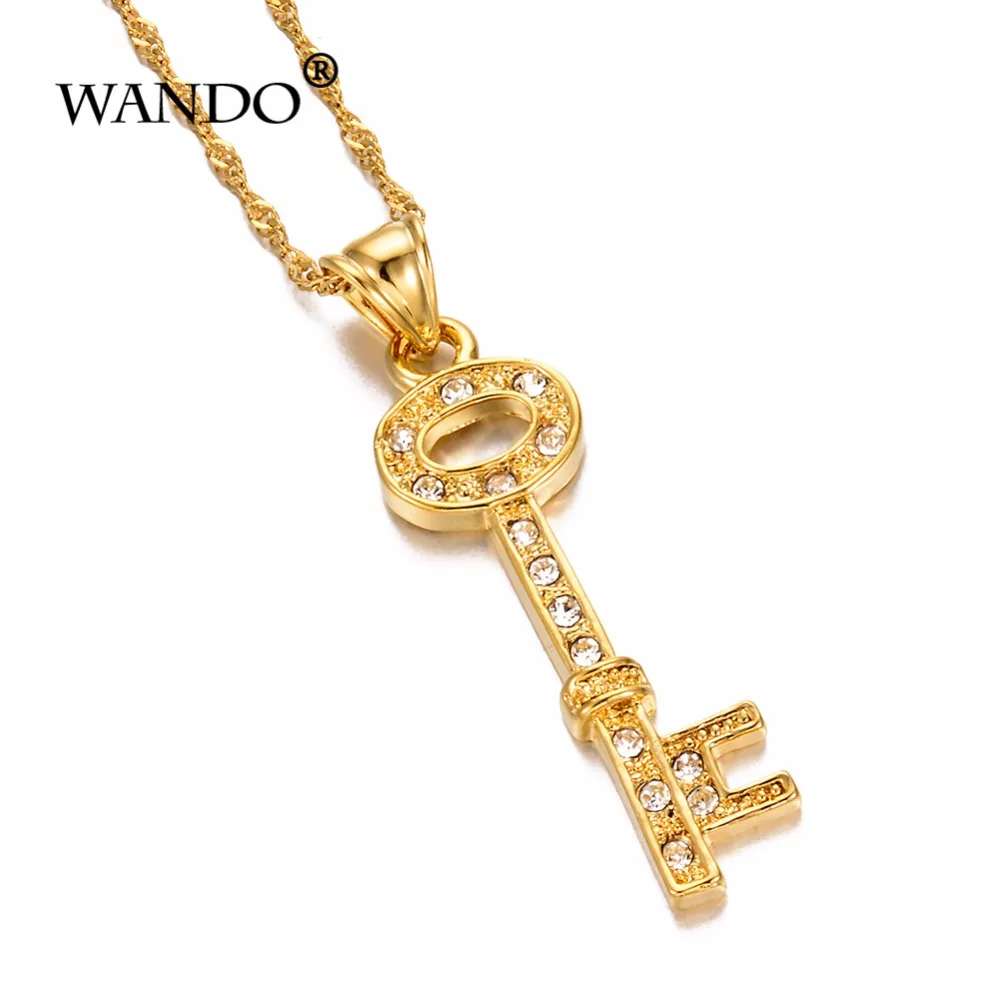 Ожерелье и кулоны WANDO18k Wando модное золотое/серебряное ожерелье с романтическим