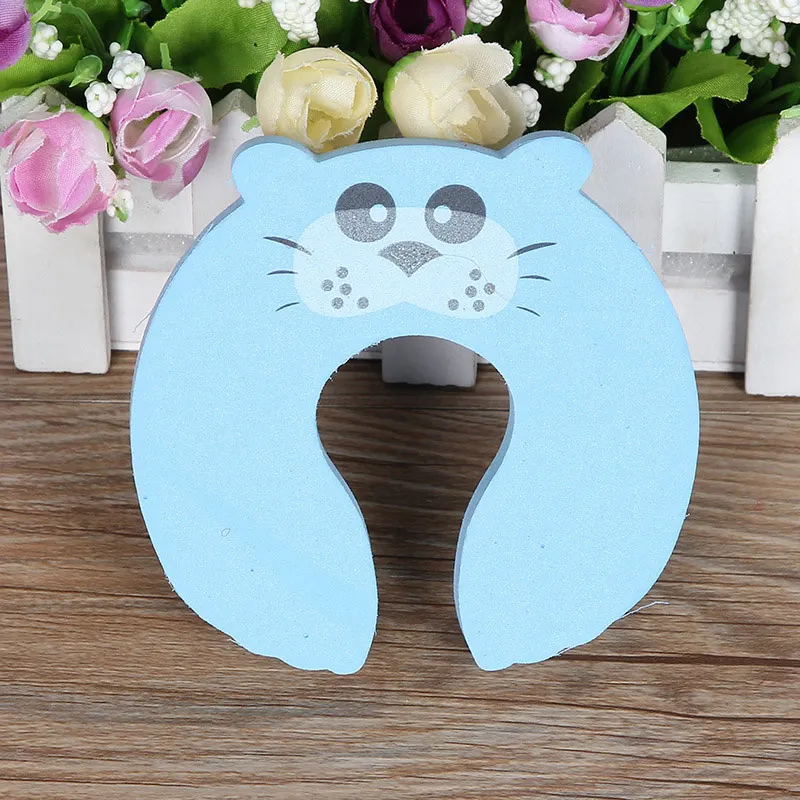 Type B 5Pcs/Set Cartoon Animal Foam Door Stopper Baby Finger Protect Door Holder Safety Locks Security Guard Door Knob Wall Protection - Цвет: Type B