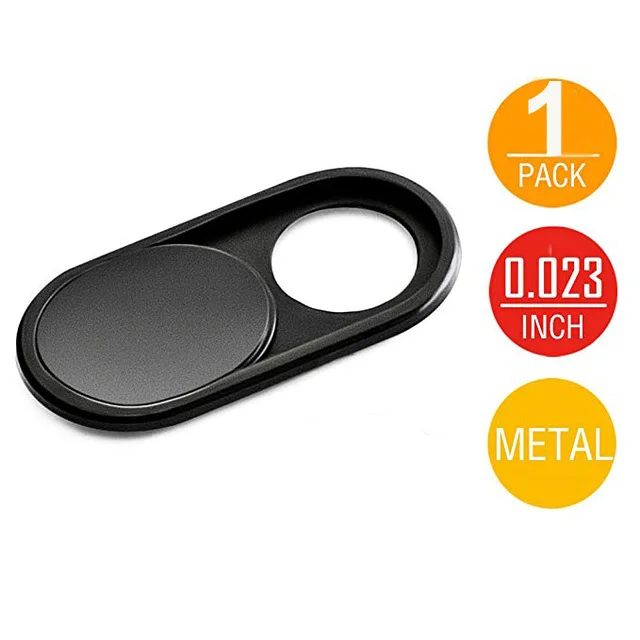 Black 1pc no package Ультра тонкий объектив камеры ноутбука веб-камера крышка рыбий глаз слайдер металлическая веб-камера наклейка для MacBook iPad iMac блокировщик затвора камеры - Цвет: Black 1pc no package