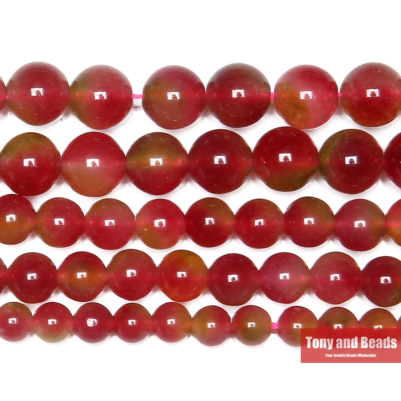 Бусины россыпью из натурального камня розово зеленого халцедона 6 8 10 мм выберите