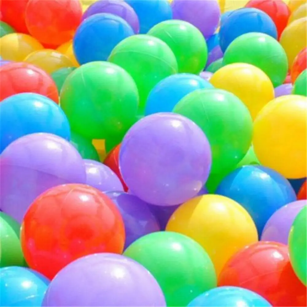 Lot 5.5cm Colorful Ball Fun Ball Soft Plastic Ocean Ball Babys Kids Swim Pit Toy