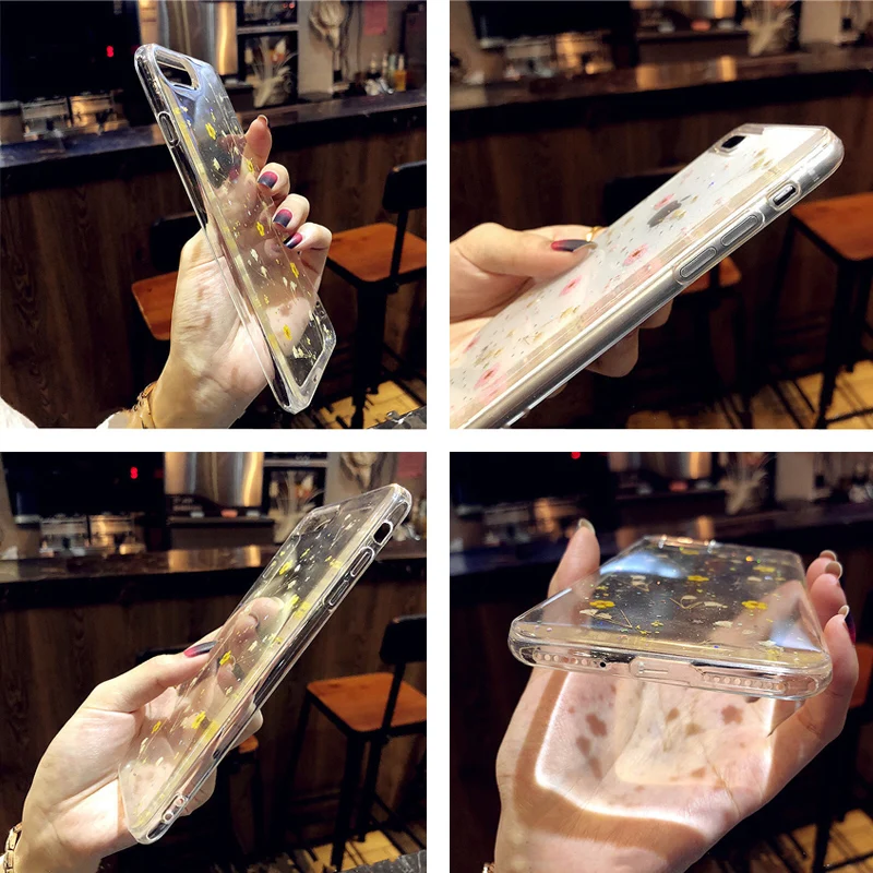Прозрачный мягкий силиконовый чехол Crispyfish для iPhone 6 6s 7 8 Plus X Xs Max XR с цветочным