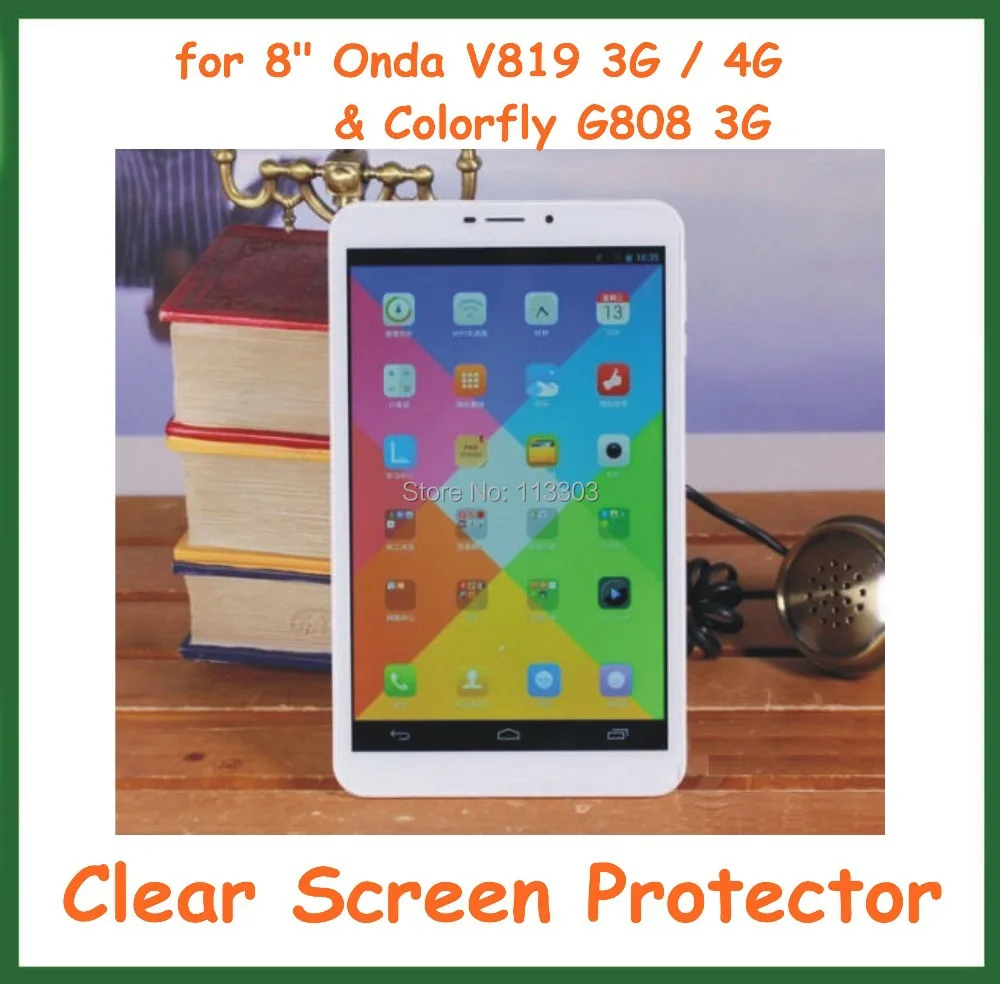 

5pcs Ultra Clear Screen Protector Protective Film for 8" Onda V819 3G / 4G & Colorfly G808 3G Tablet PC 8 inch No Retail Package