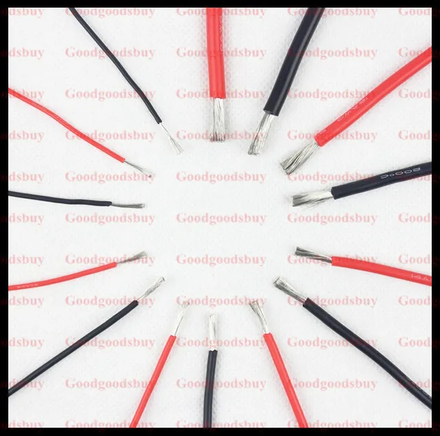 Силиконовый кабель RCMOY 1 метр 8AWG 10AWG 12AWG 14AWG 16AWG 18AWG 22AWG термостойкий Мягкий силикон