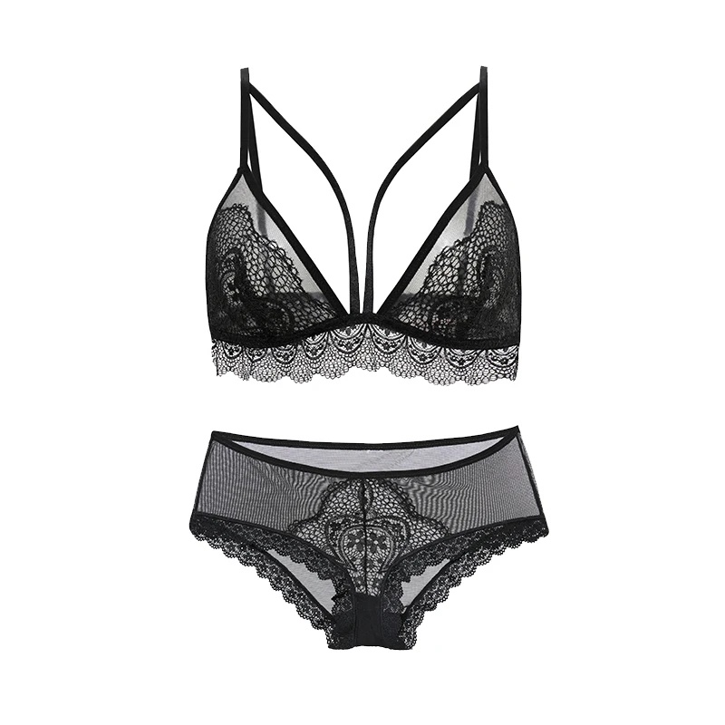 Женский кружевной бюстгальтер с глубоким v образным вырезом 4 цвета|brassiere set|women