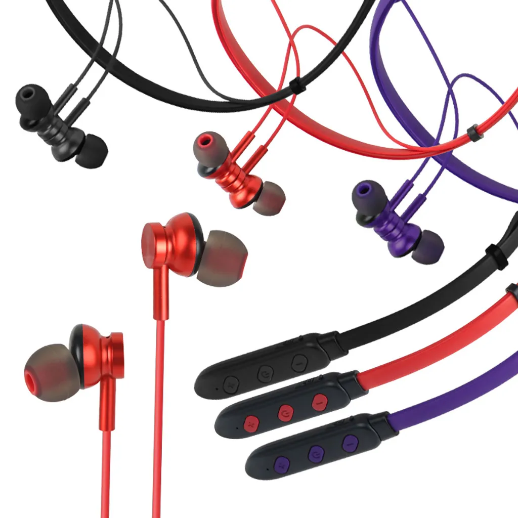 Модные Спортивные наушники Bluetooth V4.1 + EDR с шейным ободом маленькие петлей