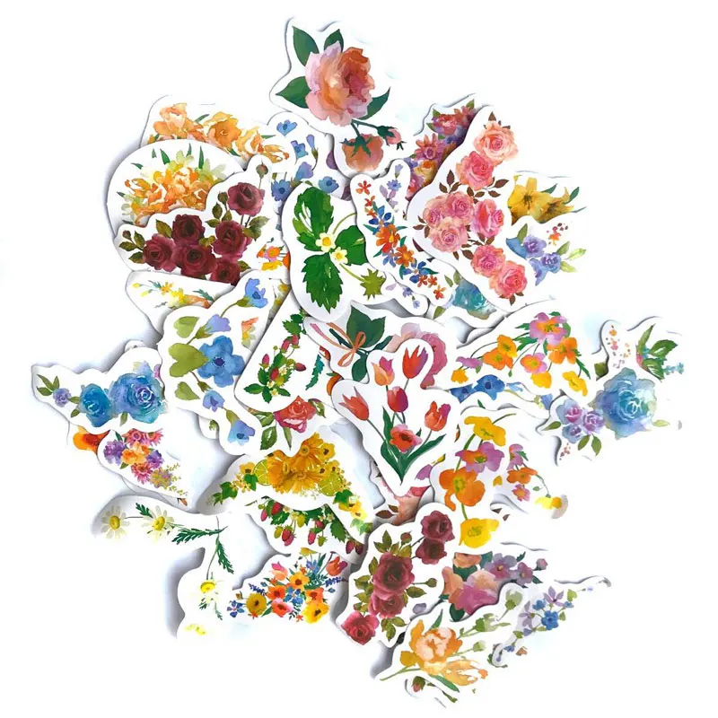 Милые бумажные стикеры 45 шт./лот с цветами украшение сделай сам альбомный дневник
