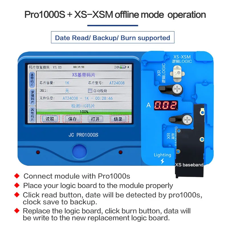 PRO1000S для iPhone x интегральный чип EEPROM IC модуль программатор чтения и записи работа в