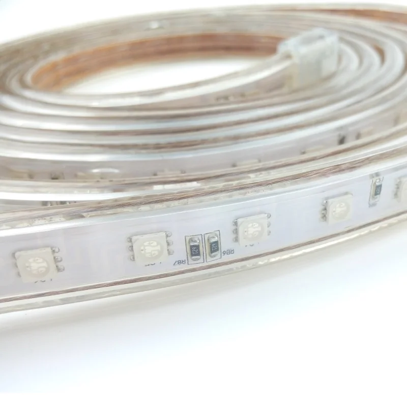 220 В RGB LED диммер световая полоса SMD 5050 водонепроницаемый IP67 ширина ремешка 13 мм ИК