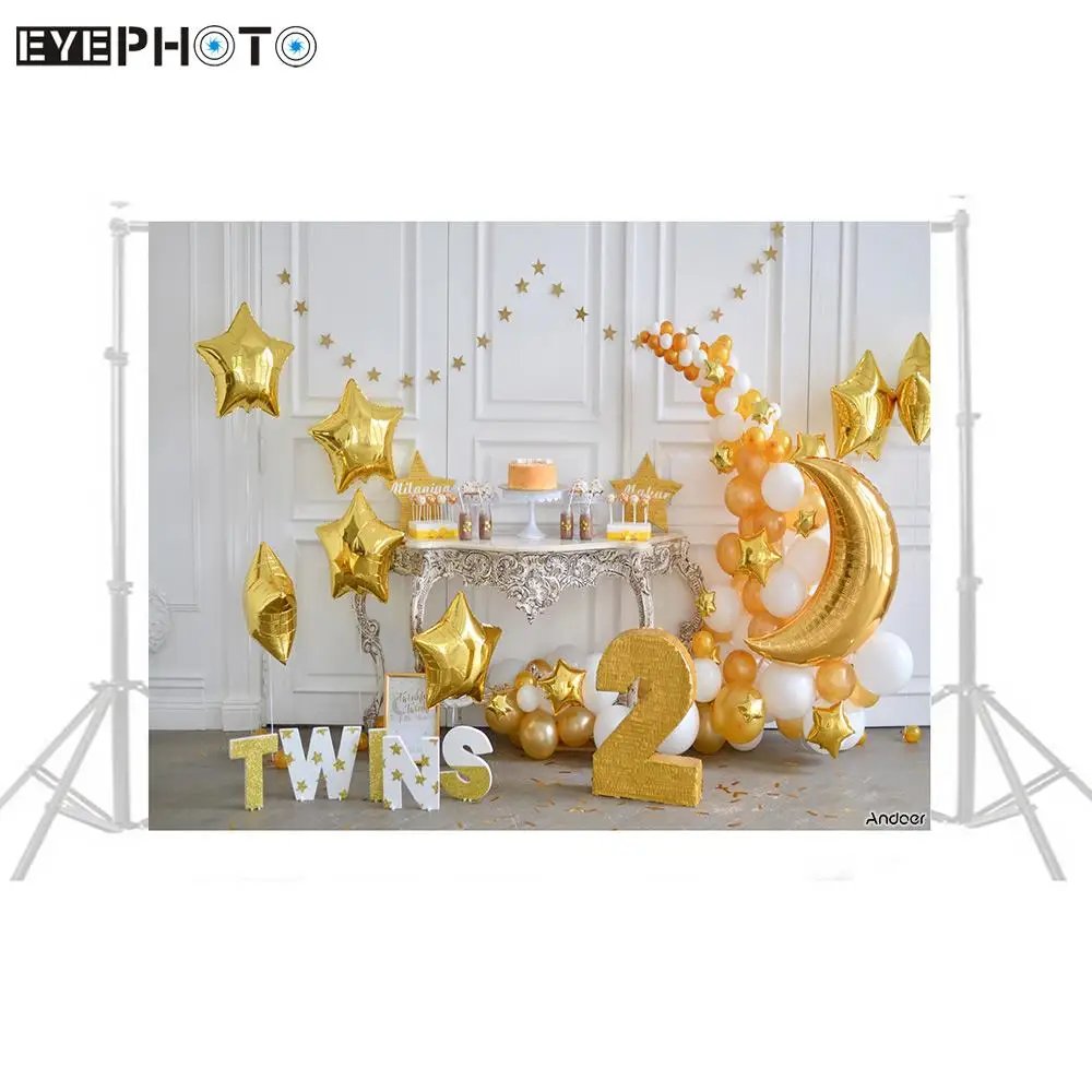 

Andoer 2.1 * 1.5m Wall Balloons Birthday Cake Baby Photography Backgrounds Customized Photographic Backdrops For Photo Studio